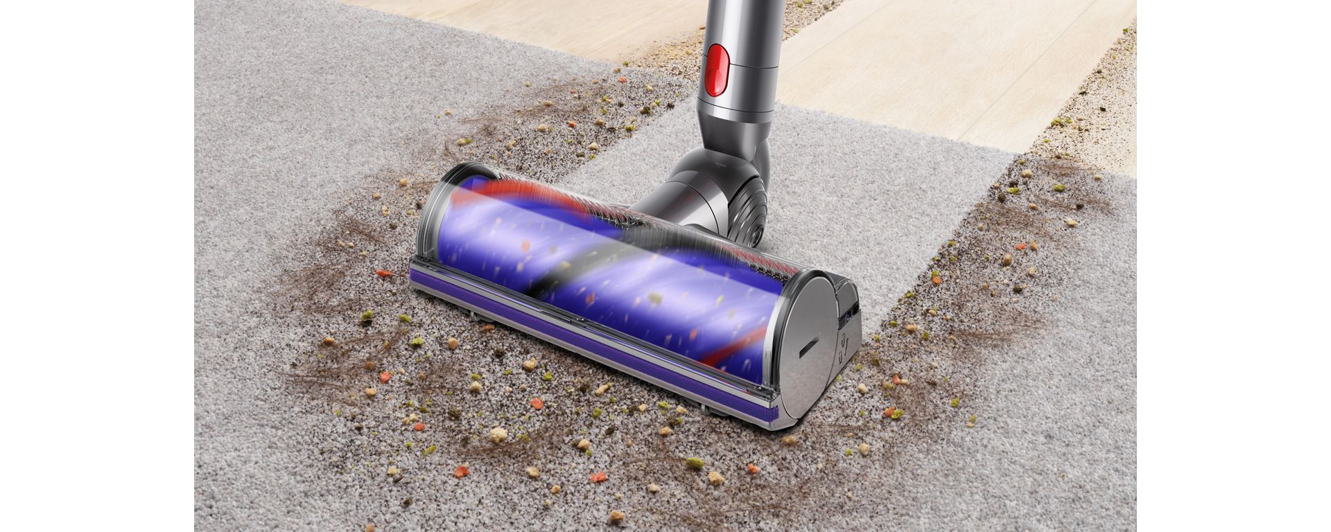Spazzola High Torque dal pavimento a un tappeto dell'aspirapolvere senza filo Dyson V11 Absolute Extra Nichel Blu