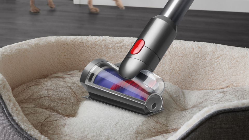 Mini turbo spazzola motorizzata anti-groviglio che pulisce la cuccia del cane