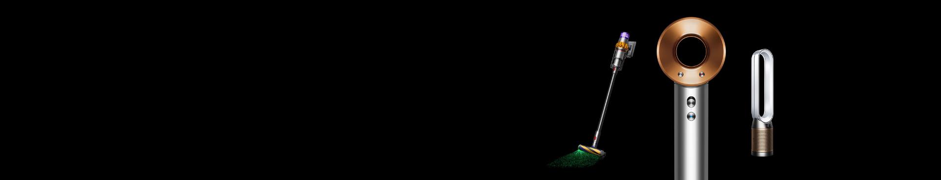 odkurzacz bezprzewodowy Dyson V15 Detect wraz z suszarką do włosów Dyson Supersonic oraz oczyszczaczem powietrza Dyson Purifier Cool Formaldehyde TP09