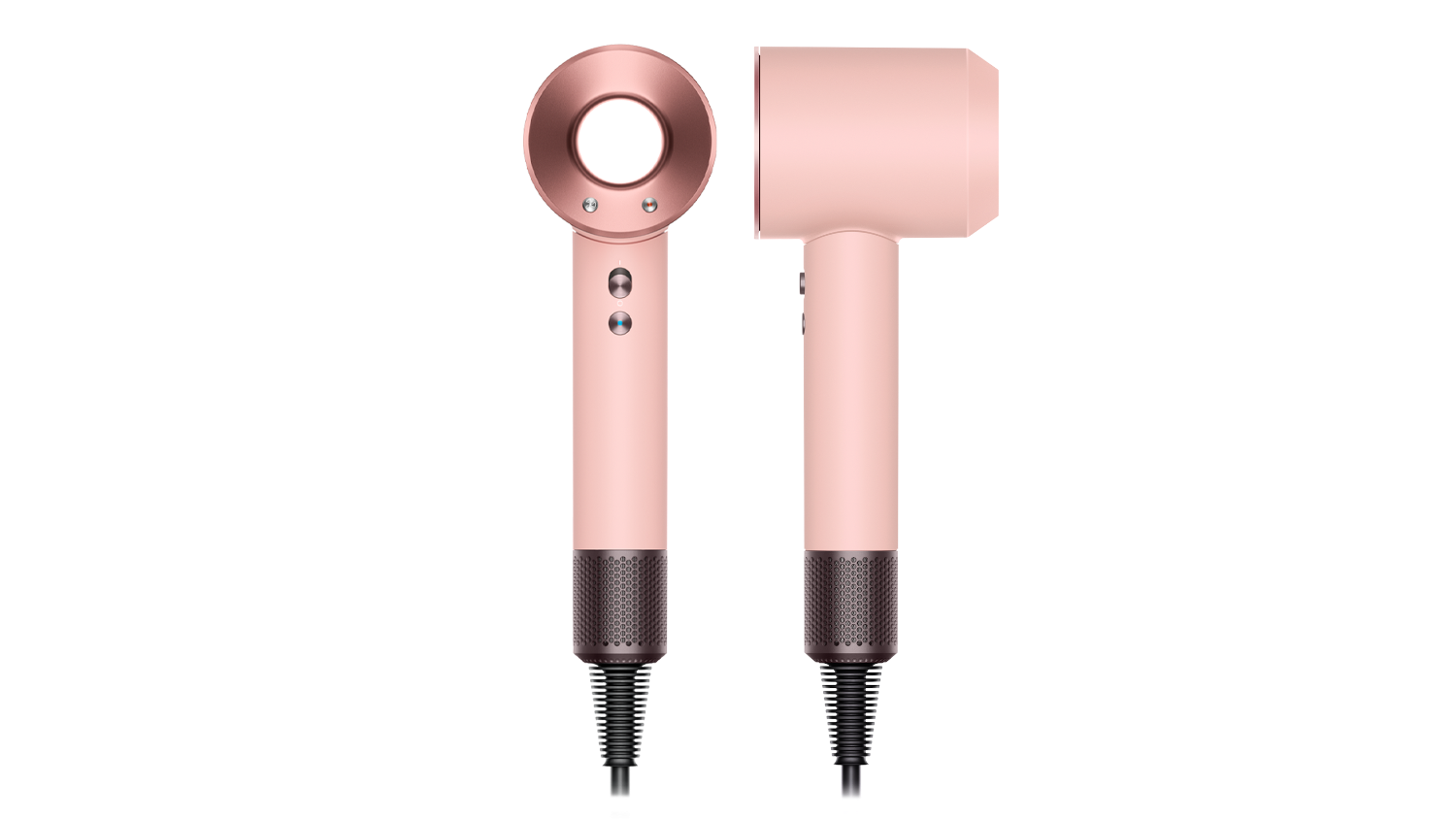 Dyson Supersonic™ヘアドライヤー さくらロゼゴールド 正面と横向き
