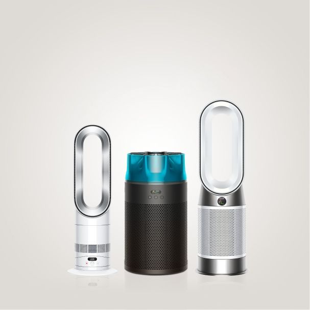 ダイソンの空気清浄機が3つ並んだ様子