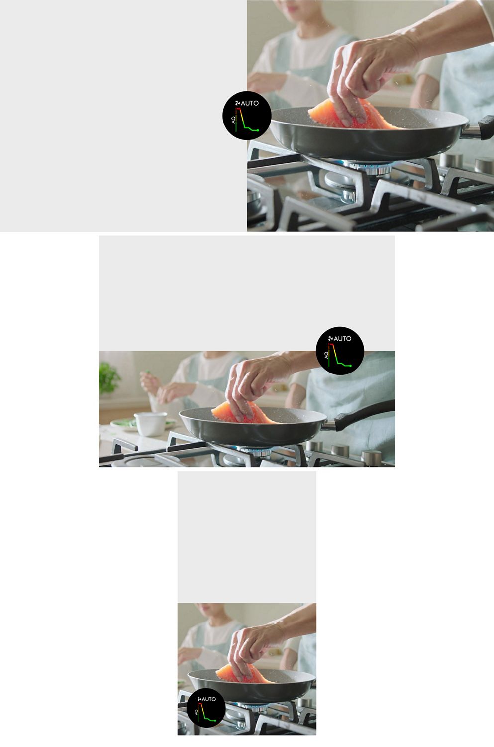 A dog stands in a hallway with dirt and debris on the floor around it.