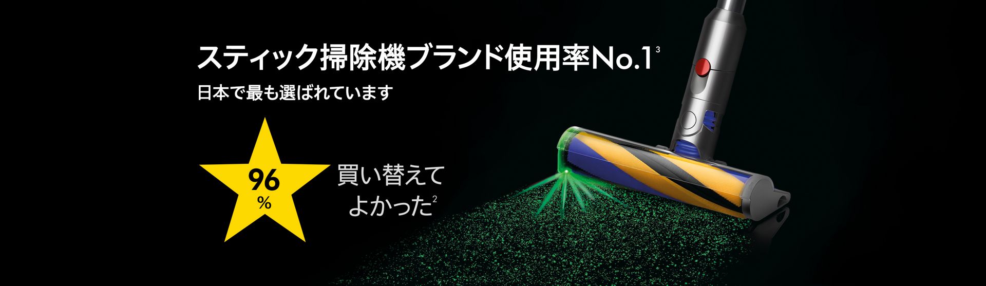 ダイソンのお客様の96％は買い替えて良かったと答えています