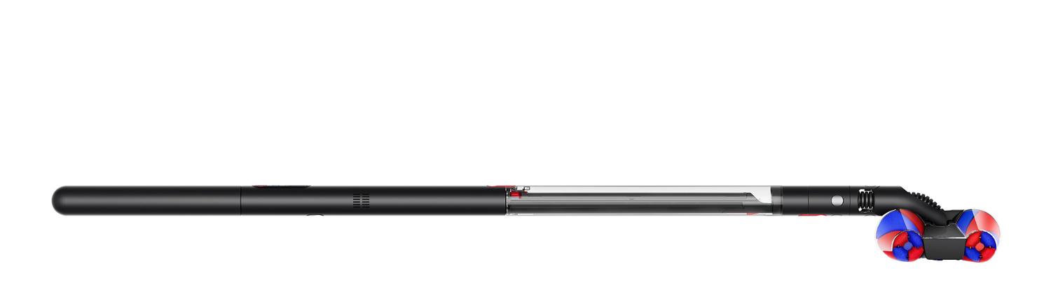 Dyson PencilVacコードレス掃除機。全方位に動くFluffycones™クリーナーヘッドを搭載した 上位モデル。