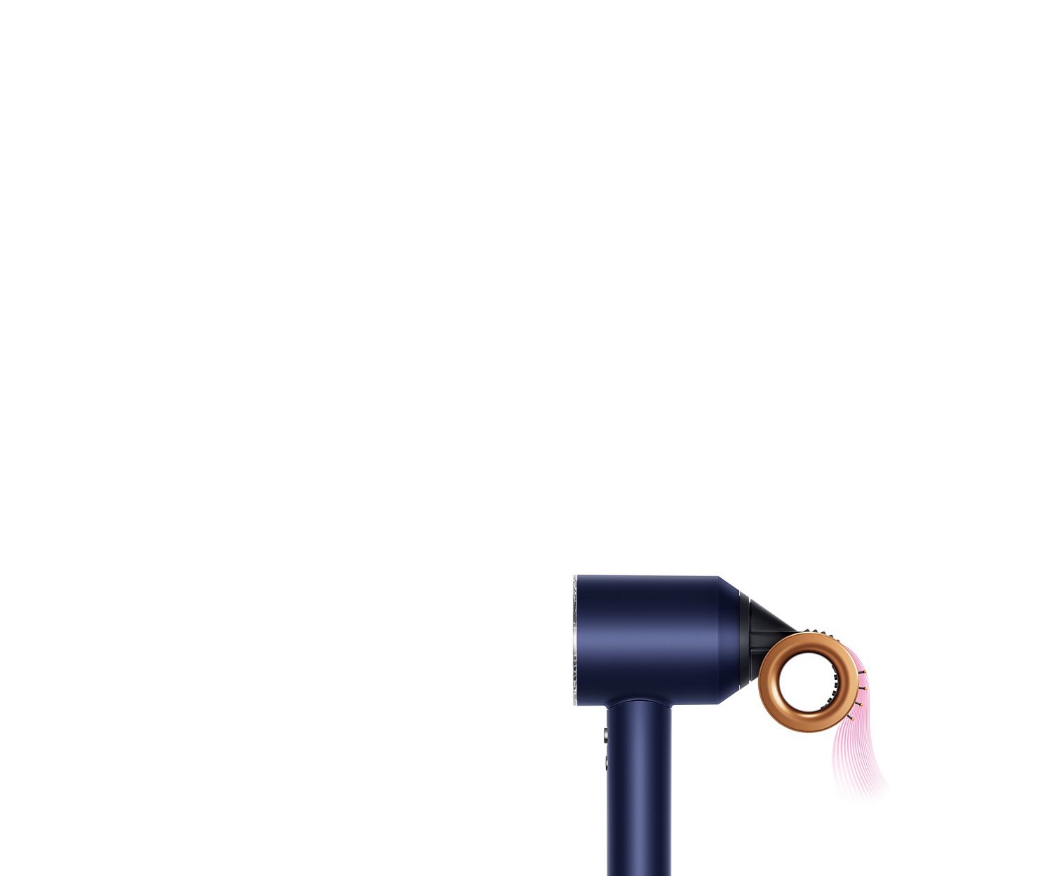 大人気新作 ダークブルーゴールド ヘアアイロン dyson ダイソン、金箔 
