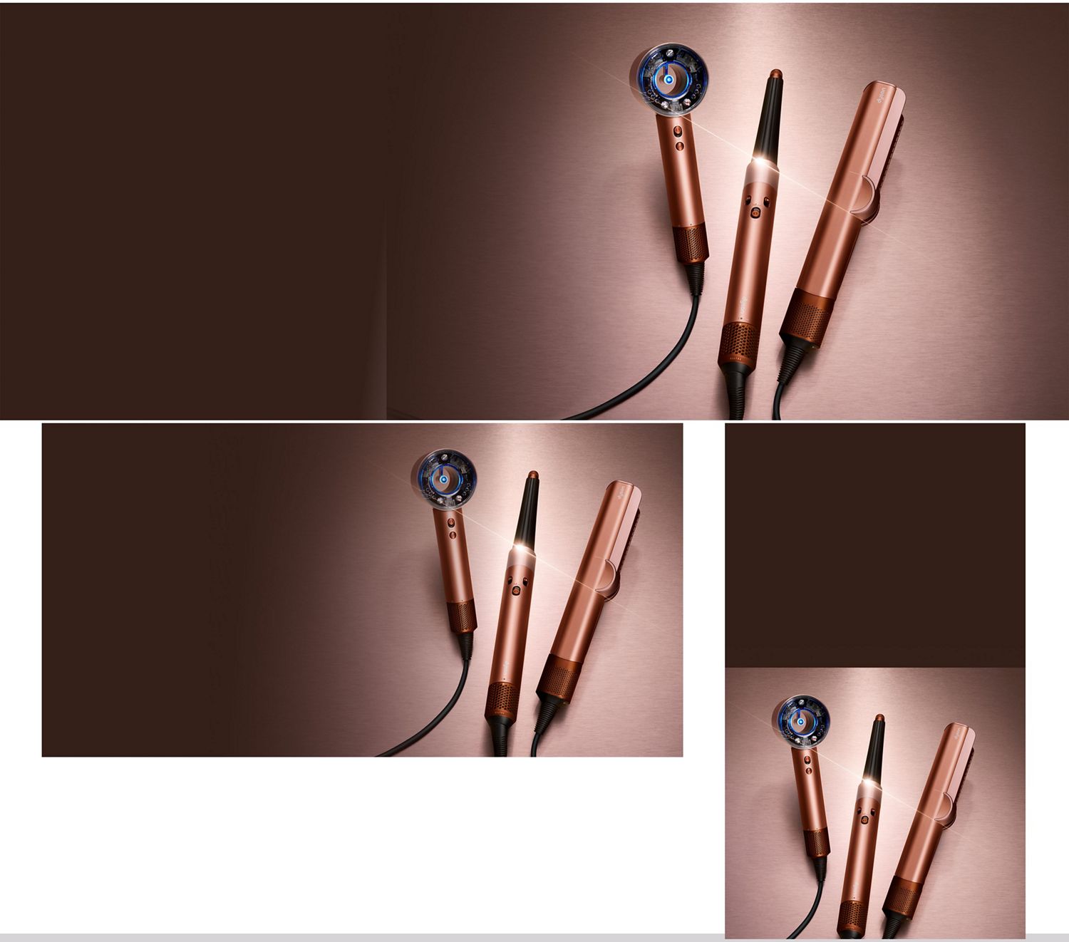 Dyson Airwrap i.d. multi-styler and dryer used by a model to style her hair.