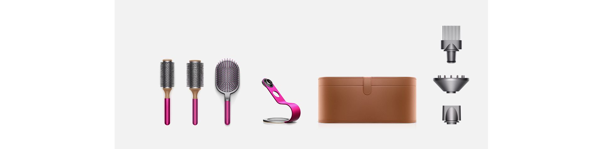 Bilder der Stylingaufsätze für den Dyson Supersonic