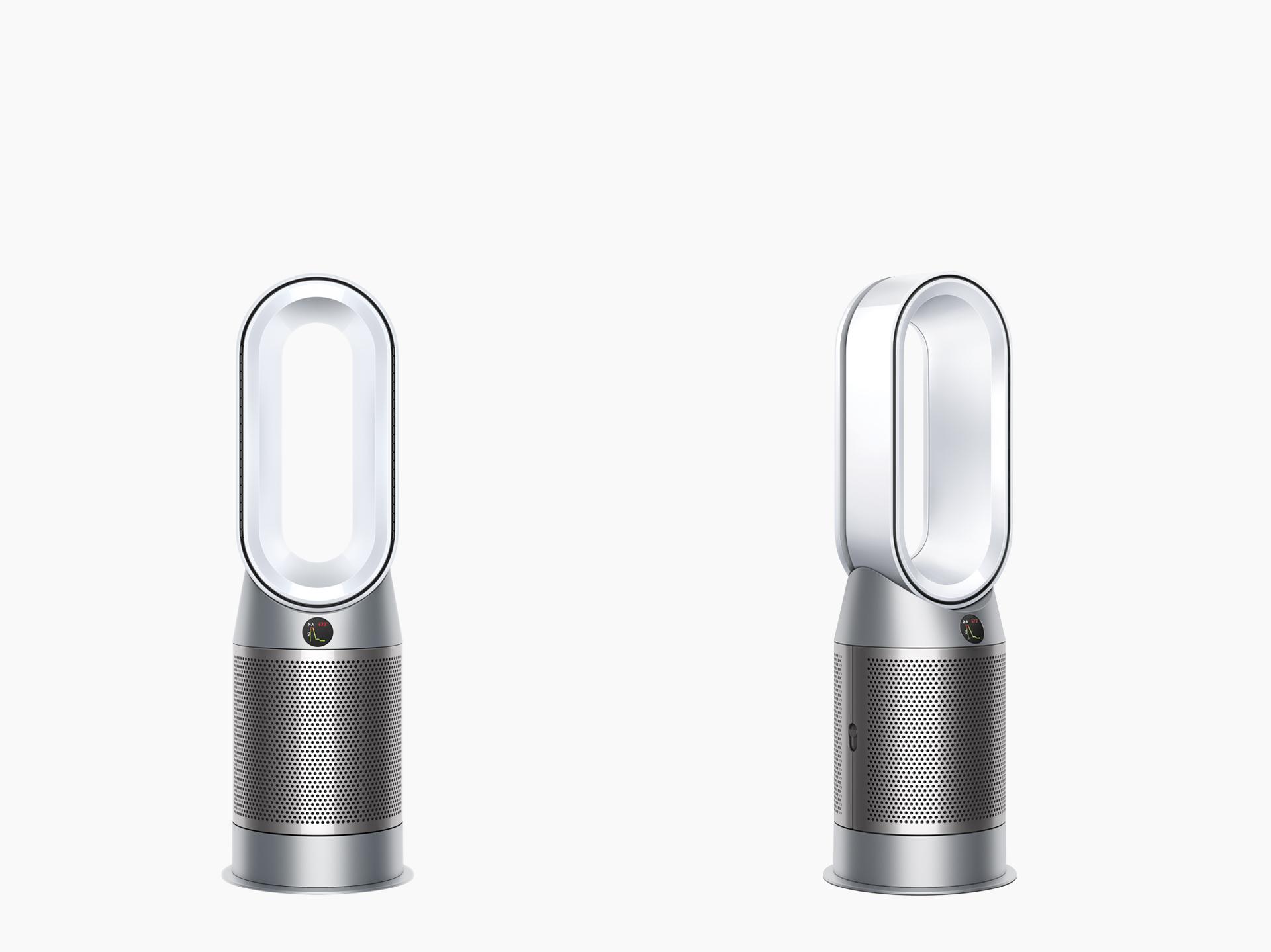 Dyson Purifier Hot+Cool Autoreact fan heater front and side views