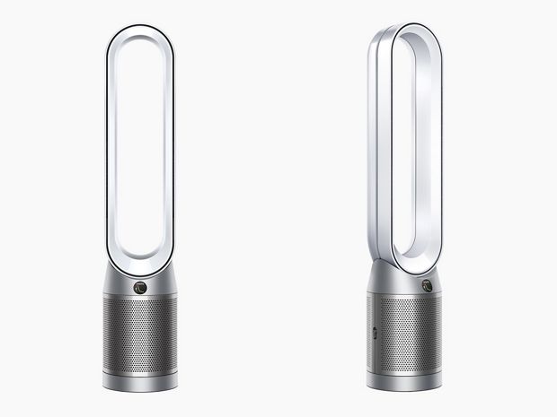 منظر أمامي وآخر جانبي لمروحة Dyson Purifier Cool Autoreact‎ العمودية