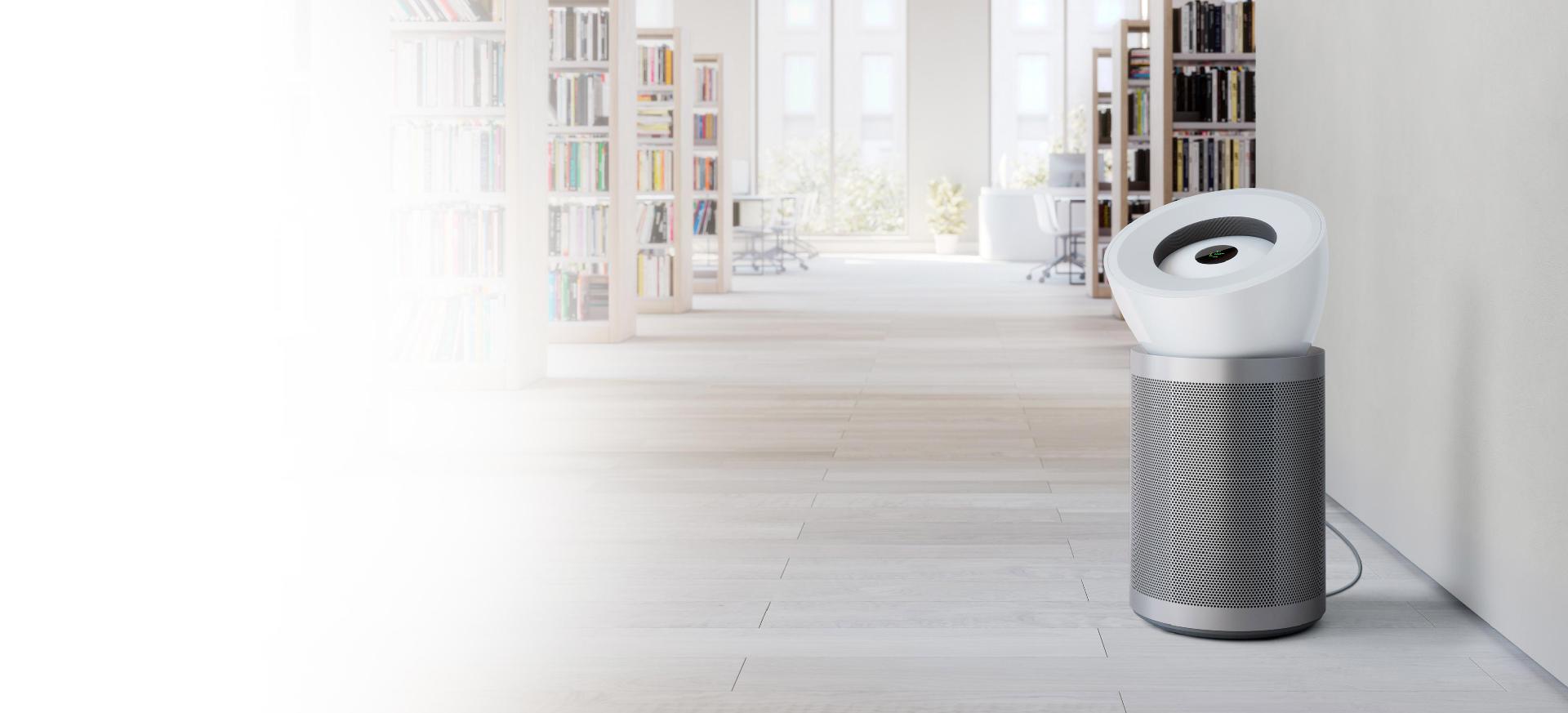 The HEPA Big+Quiet Formaldehyde in a library.