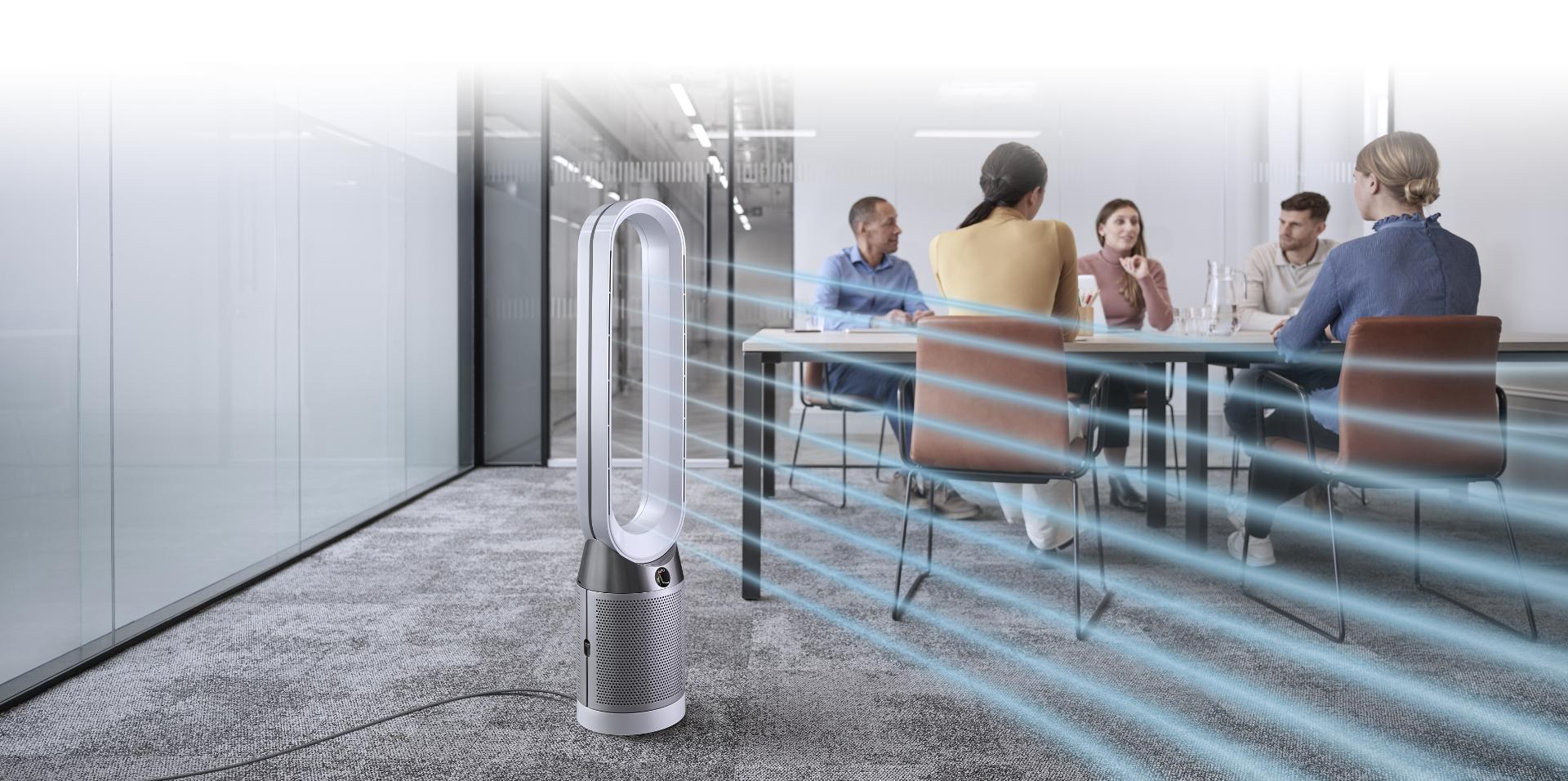 Dyson purifier in an office setting