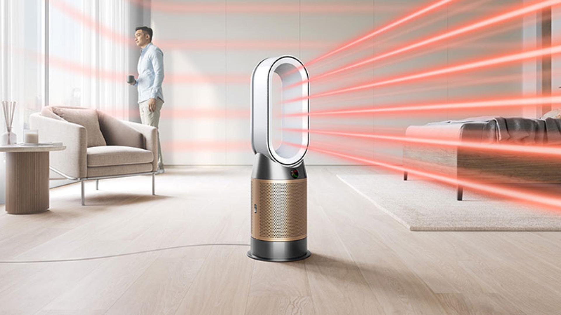Dyson Purifier Hot+Cool Formaldehyde projecting heated, purified air