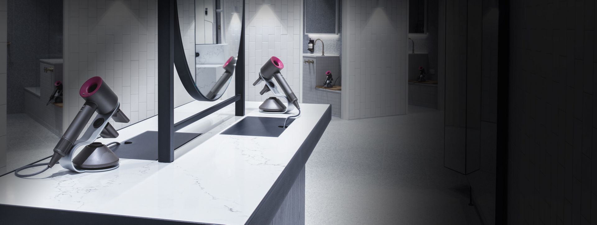 Image of Dyson Supersonics in a dressing room