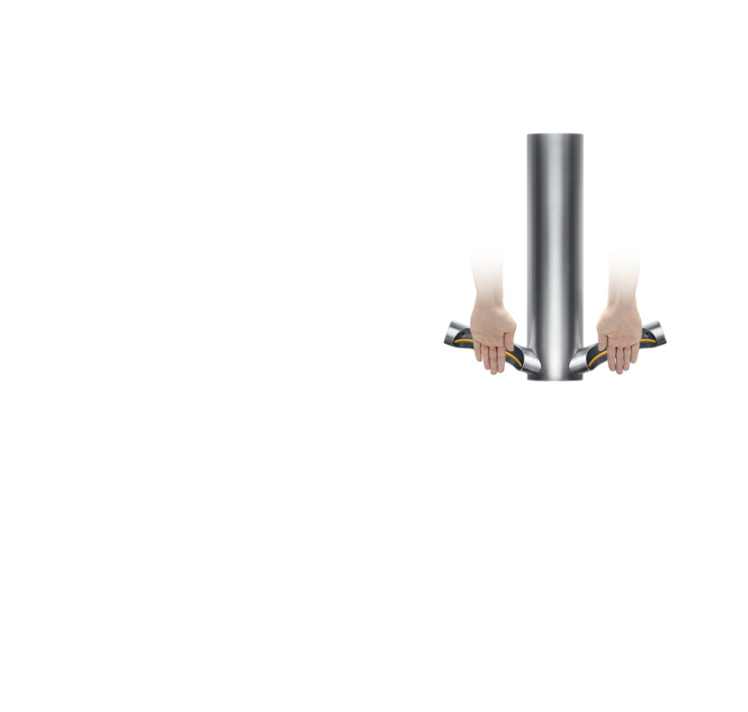 Dyson Airblade 9kJ handdroger cutaway onthult een HEPA-filter