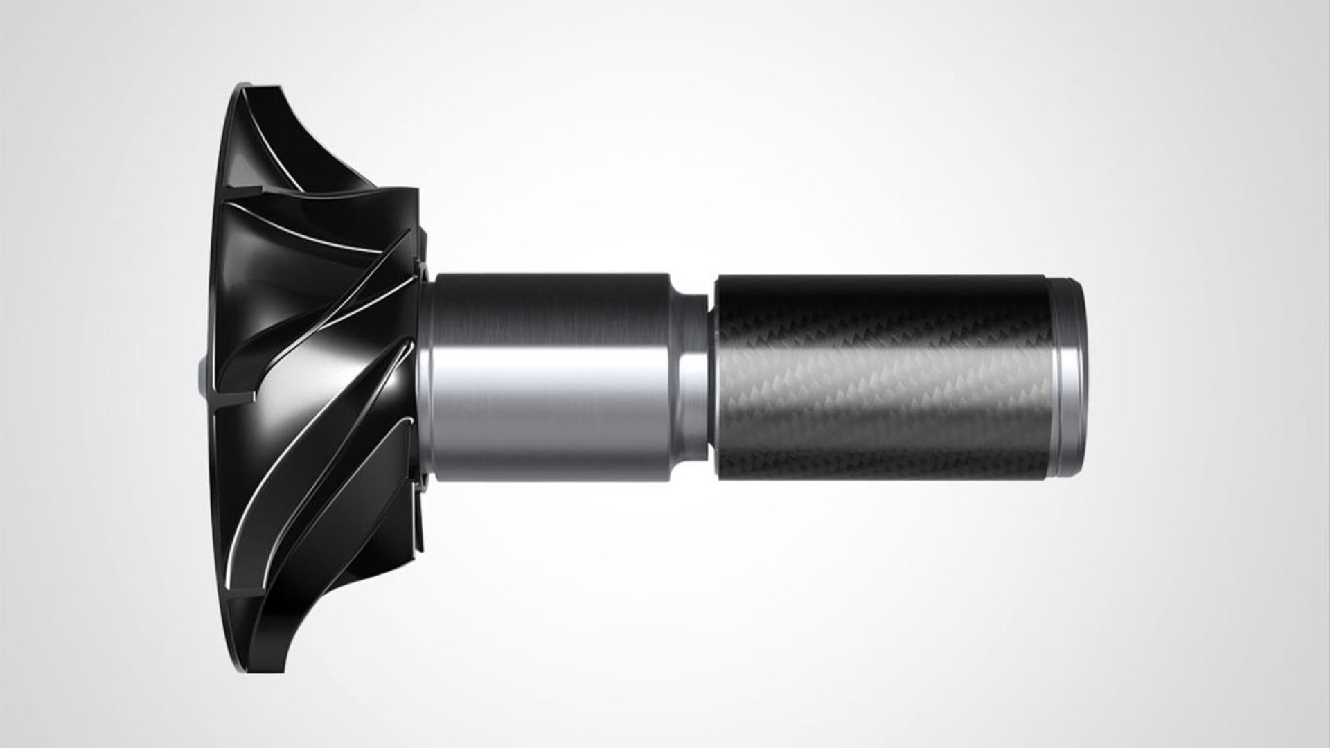 The Dyson digital motor V4 on its own, outside of the machine.