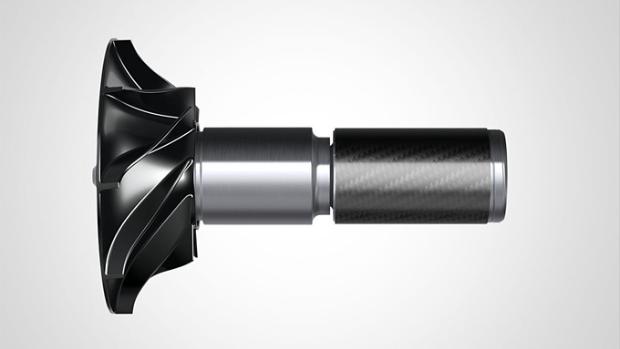 The Dyson digital motor V4 on its own, outside of the machine.