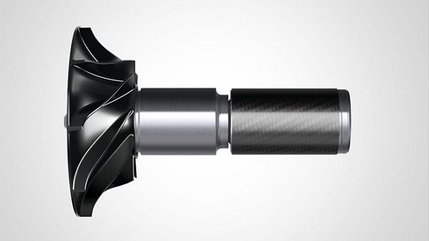 The Dyson digital motor V4 on its own, outside of the machine.