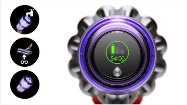 L'aspirapolvere senza filo Dyson V11 Absolute Extra che viene messo in carica