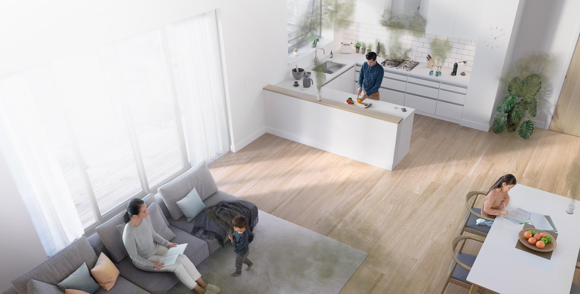 Źródła zanieczyszczeń w salonie i kuchni