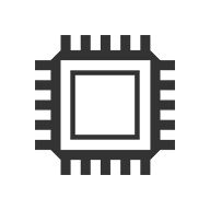 Icono que representa un microprocesador