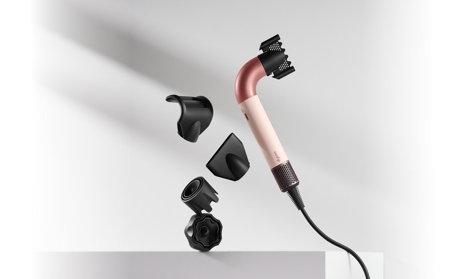 The Dyson Supersonic r hair dryer with a range of accessories