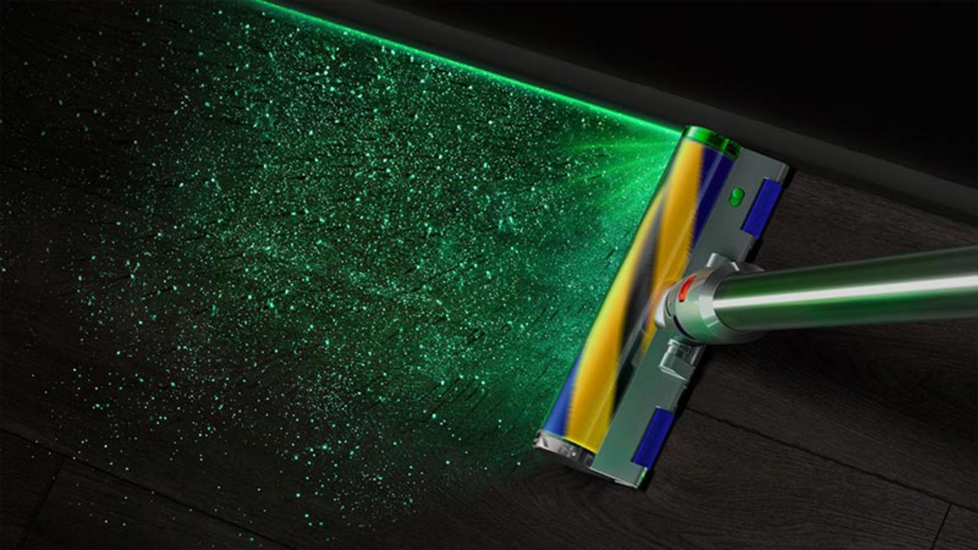 Dyson V15 Detect with green laser