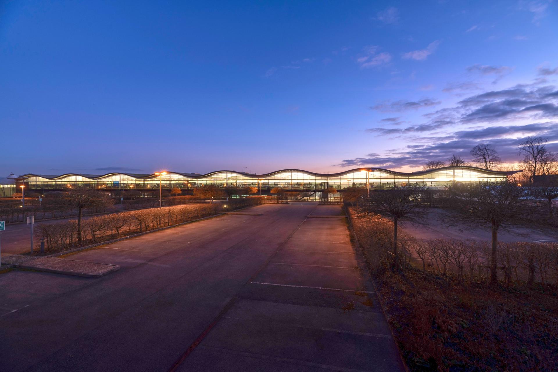 Malmesbury office at night