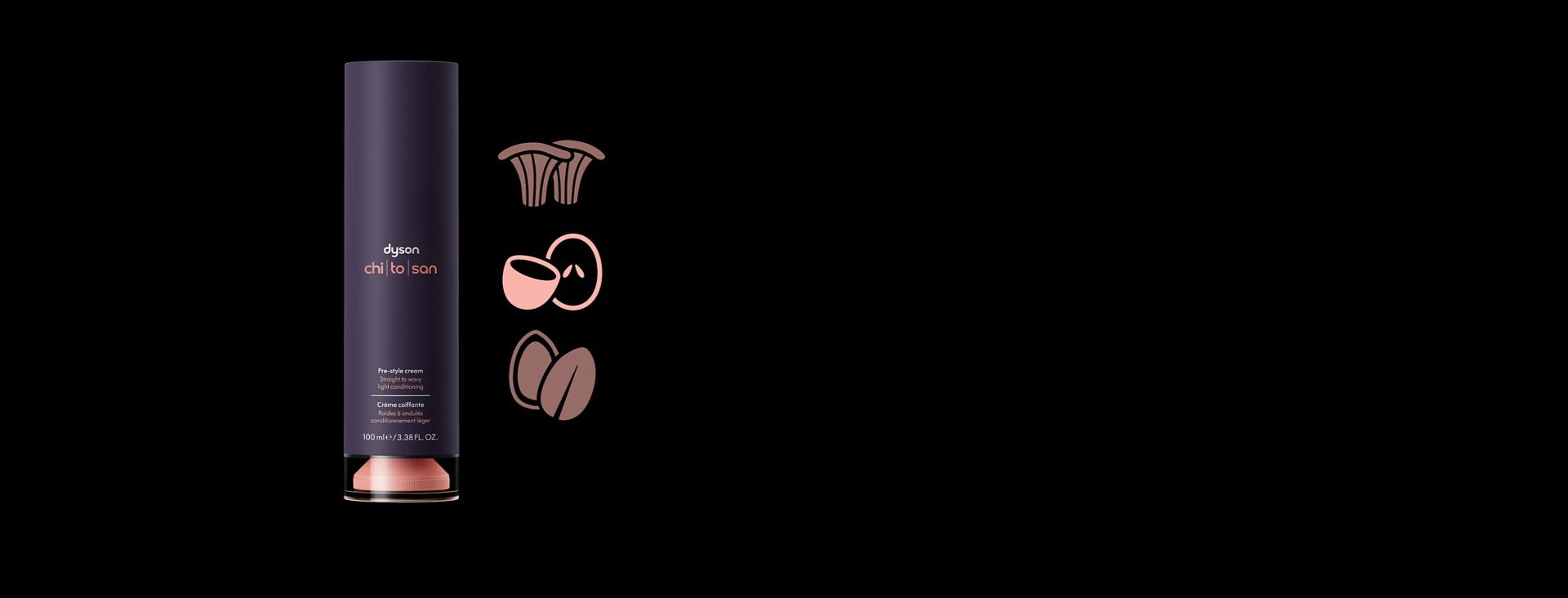 زجاجة مضخة Dyson Chitosan مع أيقونة عنب مميزة