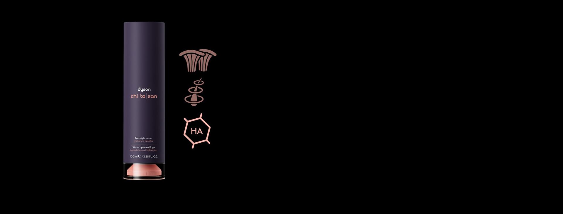 포스트 스타일 세럼 제품과 히알루론산의 아이콘