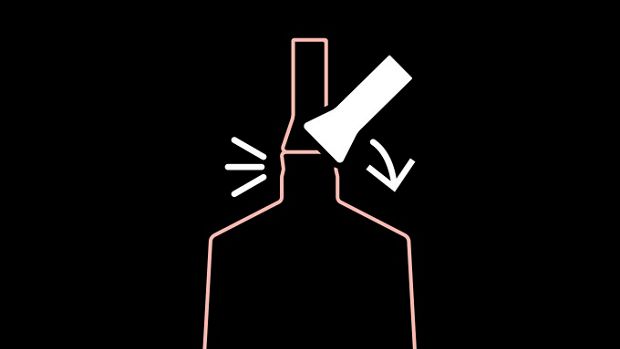 Lid snapping off tube before a water droplet appears and then the lid reinserts to the tube