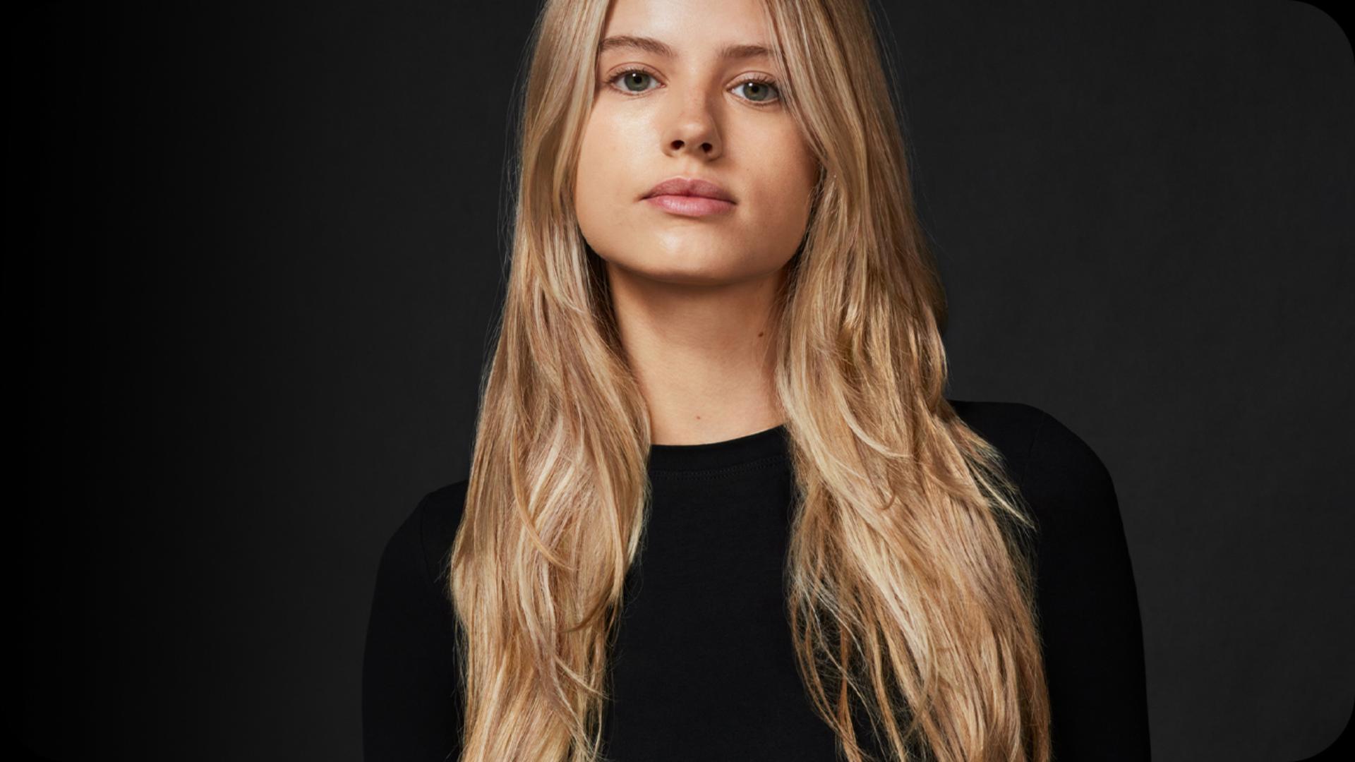 Model before and after styling