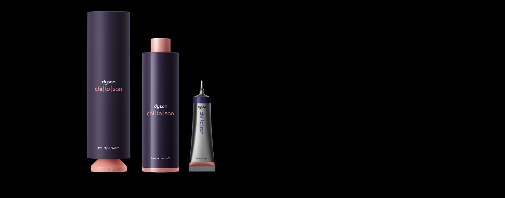 كريم ما قبل التصفيف Dyson Chitosan بحجم 15 مل، الحجم الكامل ومجموعة إعادة التعبئة