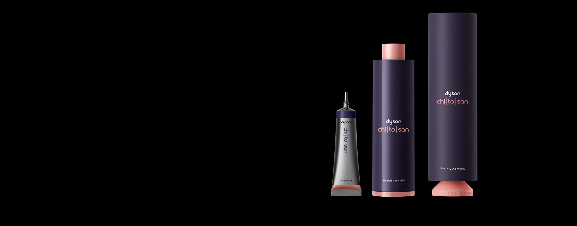 Dyson Chitosan Pre-style cream 15ml, full-sized and refill range