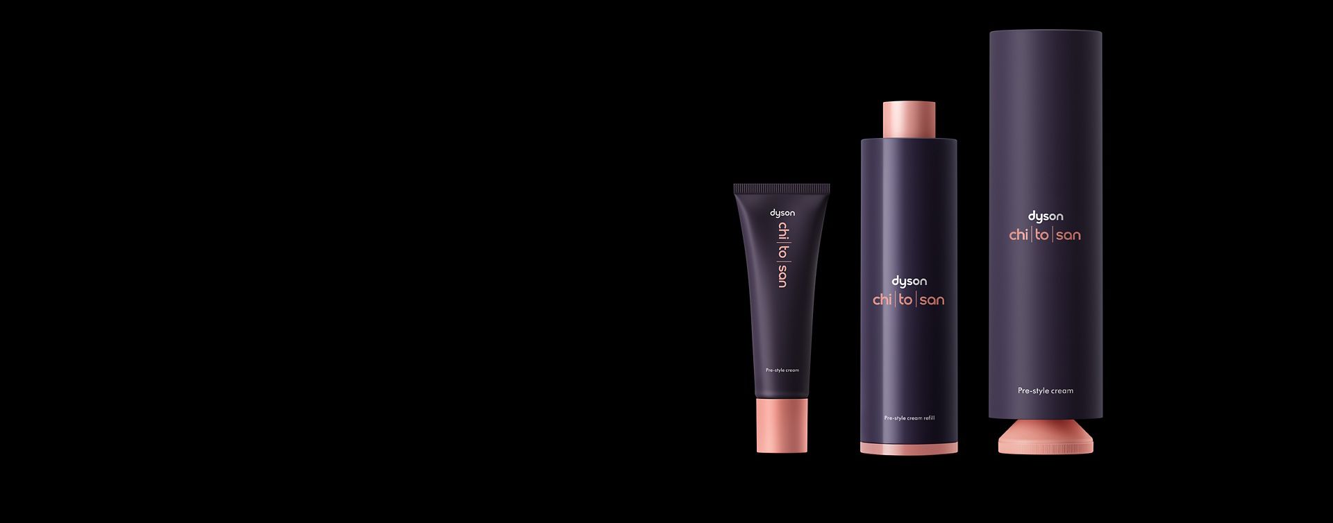 Dyson Chitosan Pre-style cream 15ml, full-sized and refill range