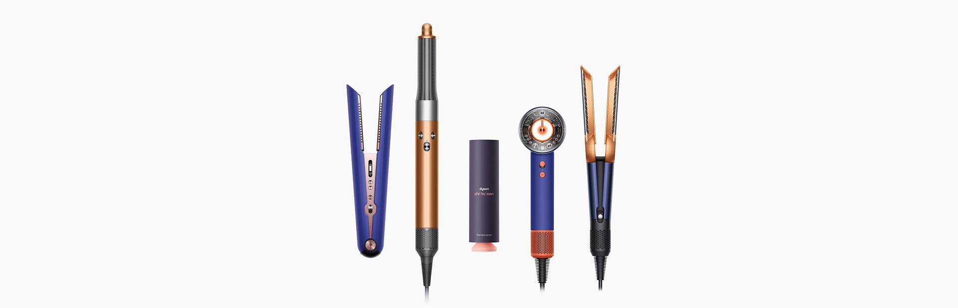 Dyson hair care devices and styling products
