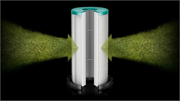 Filter catching dirty air