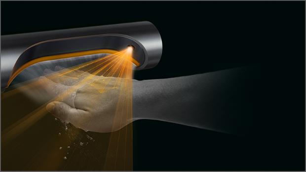 雙手放於感應器下方