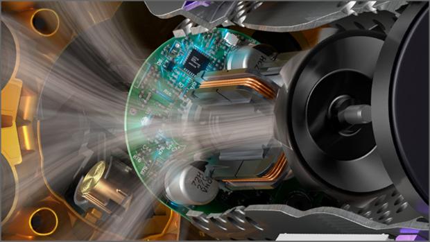 Zbliżenie na silnik Hyperdymium Dyson