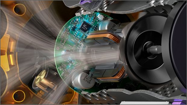 Zbliżenie na silnik Hyperdymium Dyson