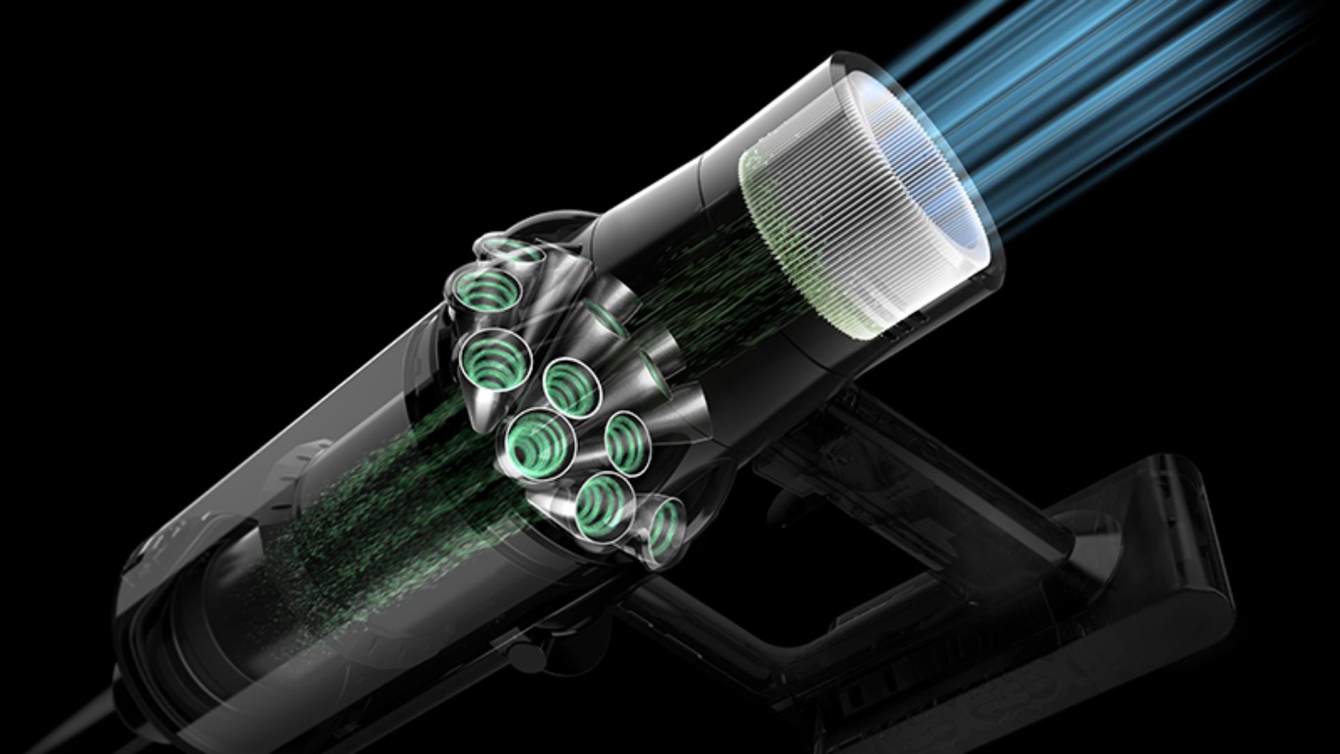 Close up of Dyson Hyperdymium motor