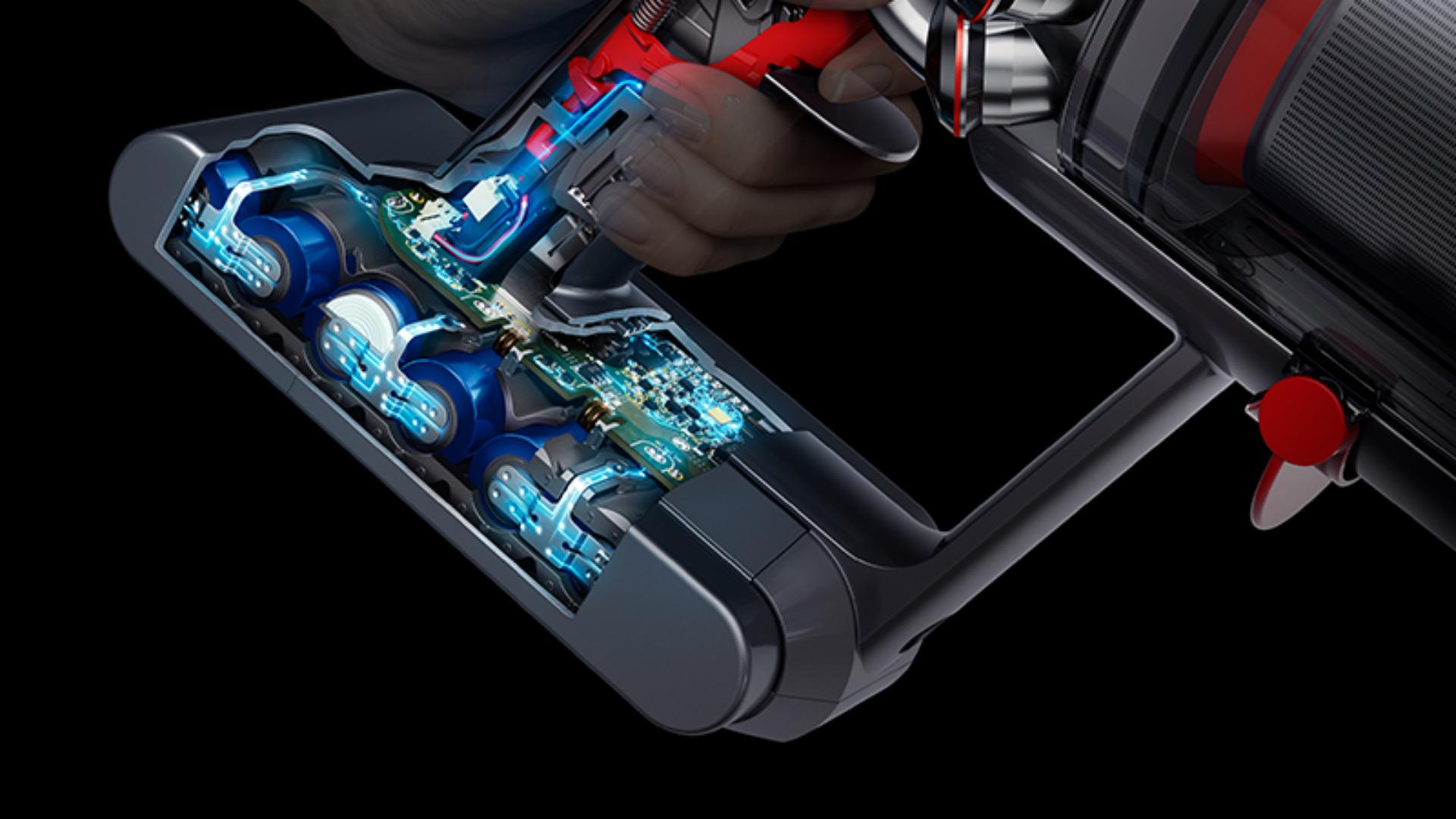 Laser revealing invisible dust on hard floor