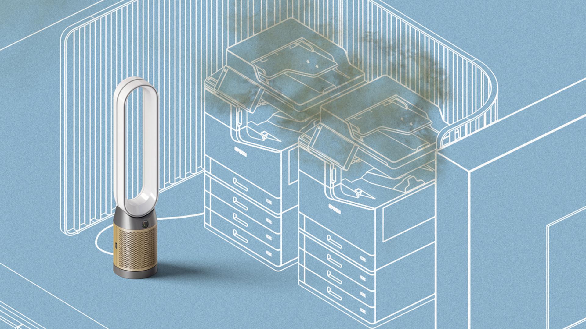 Oczyszczacz Dyson usuwający zanieczyszczenia z powietrza