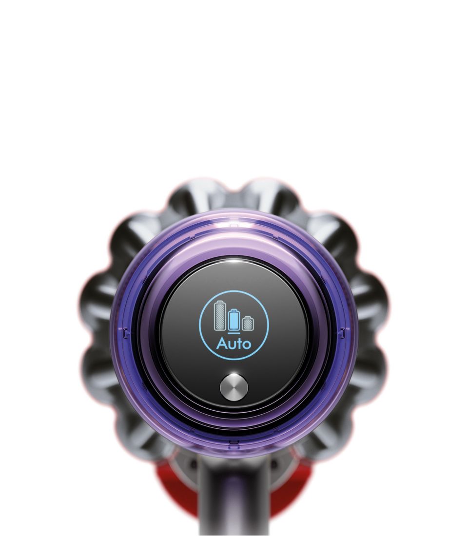 Screen on the back of a Dyson V11 vacuum cleaner