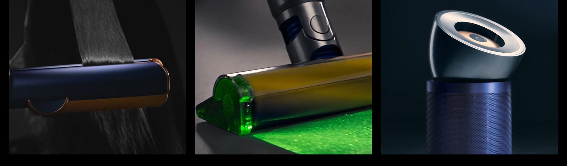 Kafelki prezentujące technologię Dyson