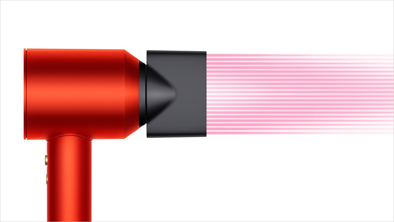 Dyson Supersonic™ hair dryer Topaz orange and Byzantine purple