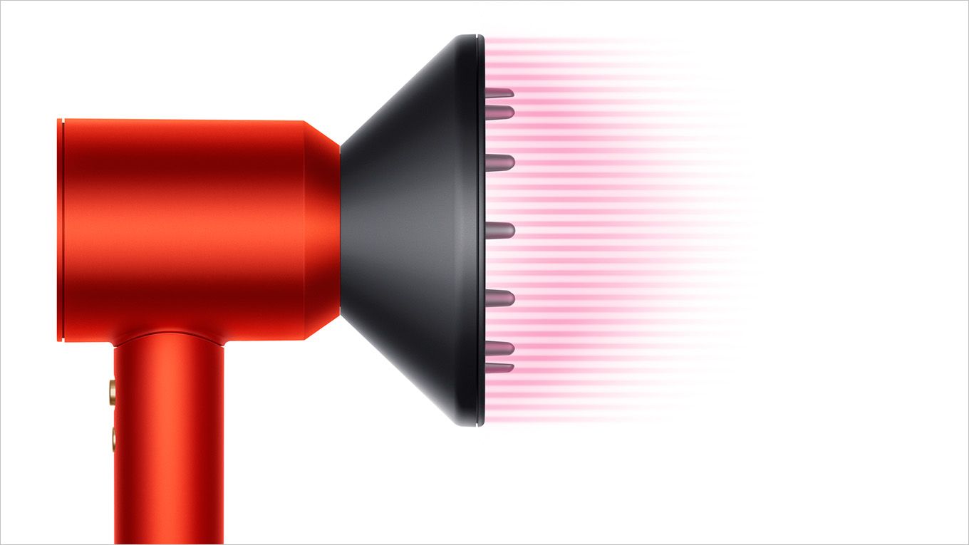 Dyson Supersonic™ hair dryer Topaz orange and Byzantine purple