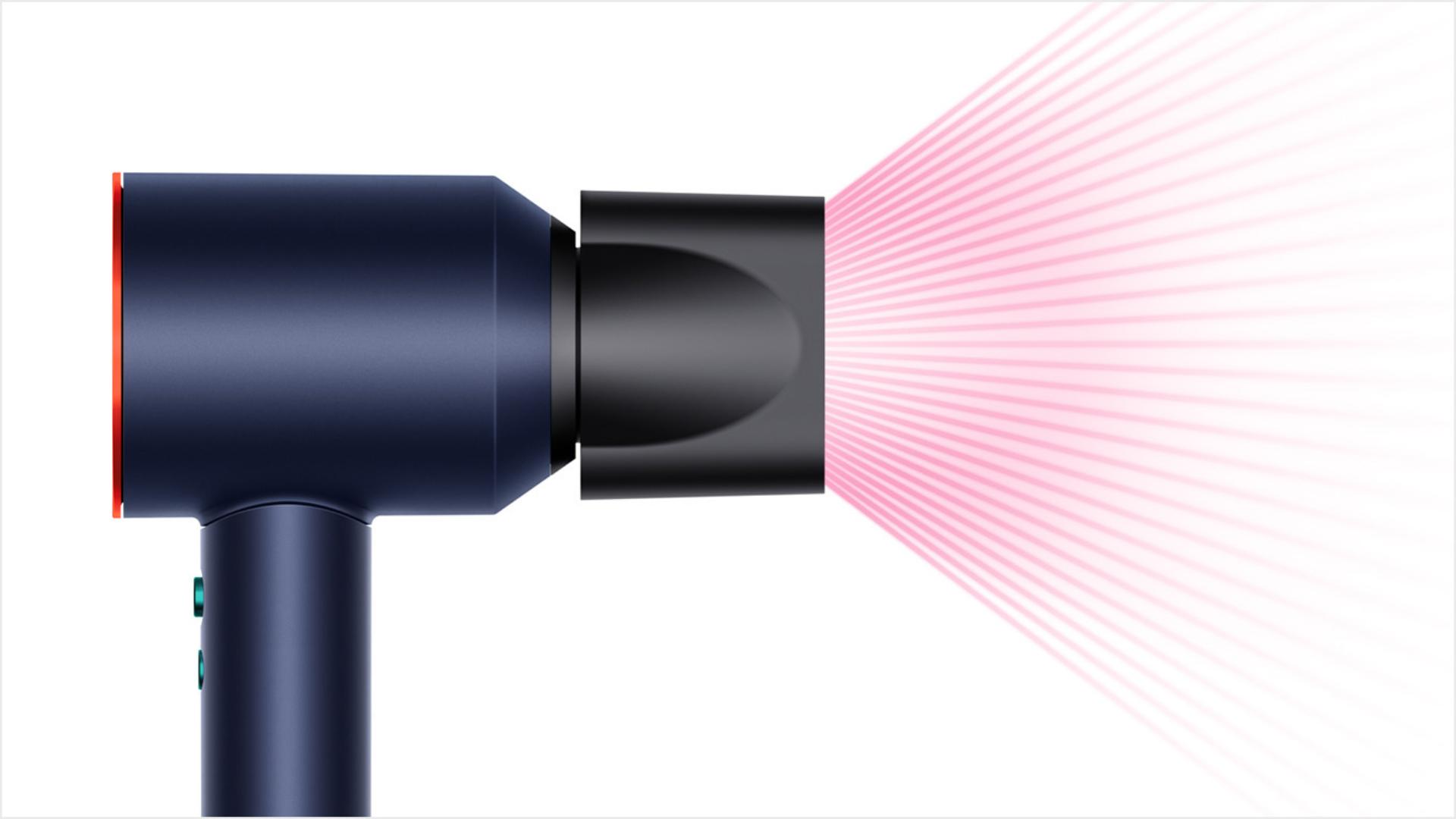 Side view of the Smoothing nozzle with graphic showing airflow.
