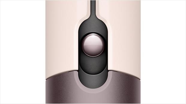 The sliding lock button on the Dyson Airstrait straightener.