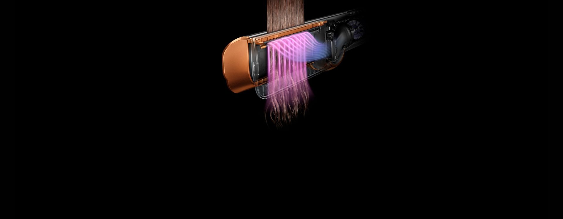 Airflow moving through the Airstrait straightener