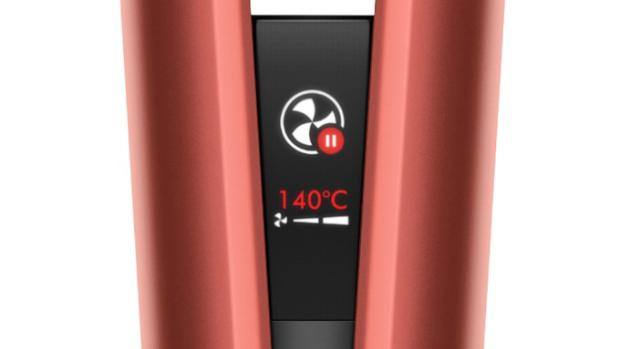 The Dyson Airstrait straightener close up